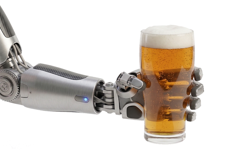 Brazo con cerveza